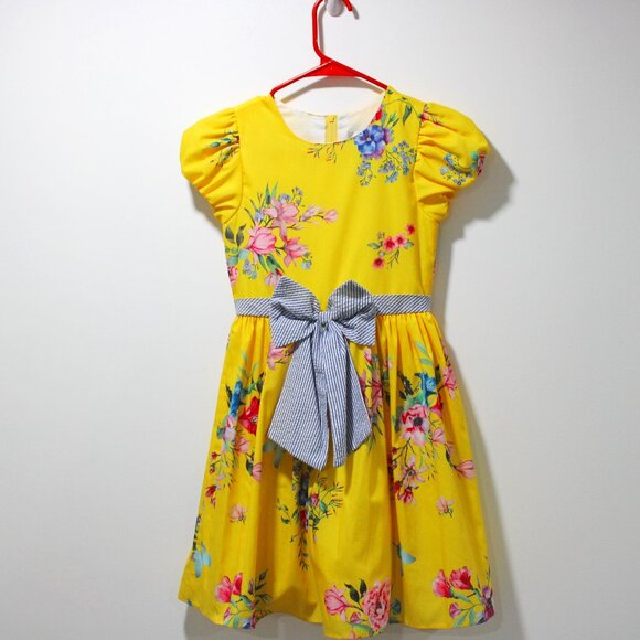 Rare Edition Yellow Kids Dress Size 8 - Picture 1 of 3